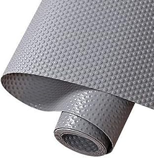 Drawer Liners, Hersvin 30cmx150cm Kitchen Shelf Liners Non-Adhesive Cabinet Mats Cupboard Protector EVA Plastic Lining Waterproof Washable Wipeable Anti-Slip Mats (Dark Grey/Dot)