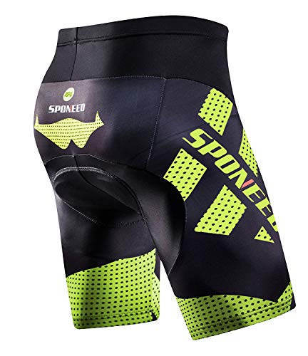 Image of sponeed Men's Cycling Shorts Padded Bicycle Riding Pants Bike Biking Clothes Cycle Wear Tights