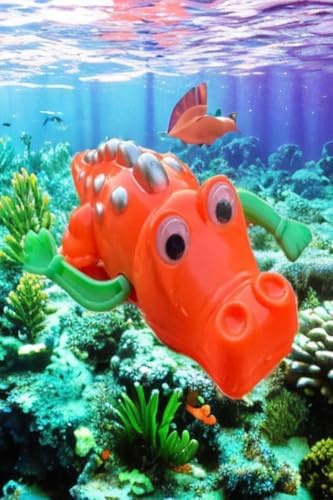 hyd Bebeklerin Banyo Arkadaşı Suda Yüzen Oyuncak Kurmalı Deniz Canlısı 1 Adet Yeşil - Görsel 3