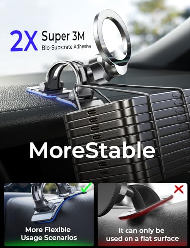 Lisen LISEN-LK2M-BS For Magsafe Car Mount For Iphone 16, 360° Rotation Magnetic Phone Holder thumb #2