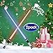 TOY Life Light Up Saber 2 Pack Telescopic Extendable & Collapsable Laser Sword 2in1 LED + Sound FX(Motion Sensitive) Double Bladed Dual Light Up Sword for Kids Gifts for Christmas Dress Up Costume