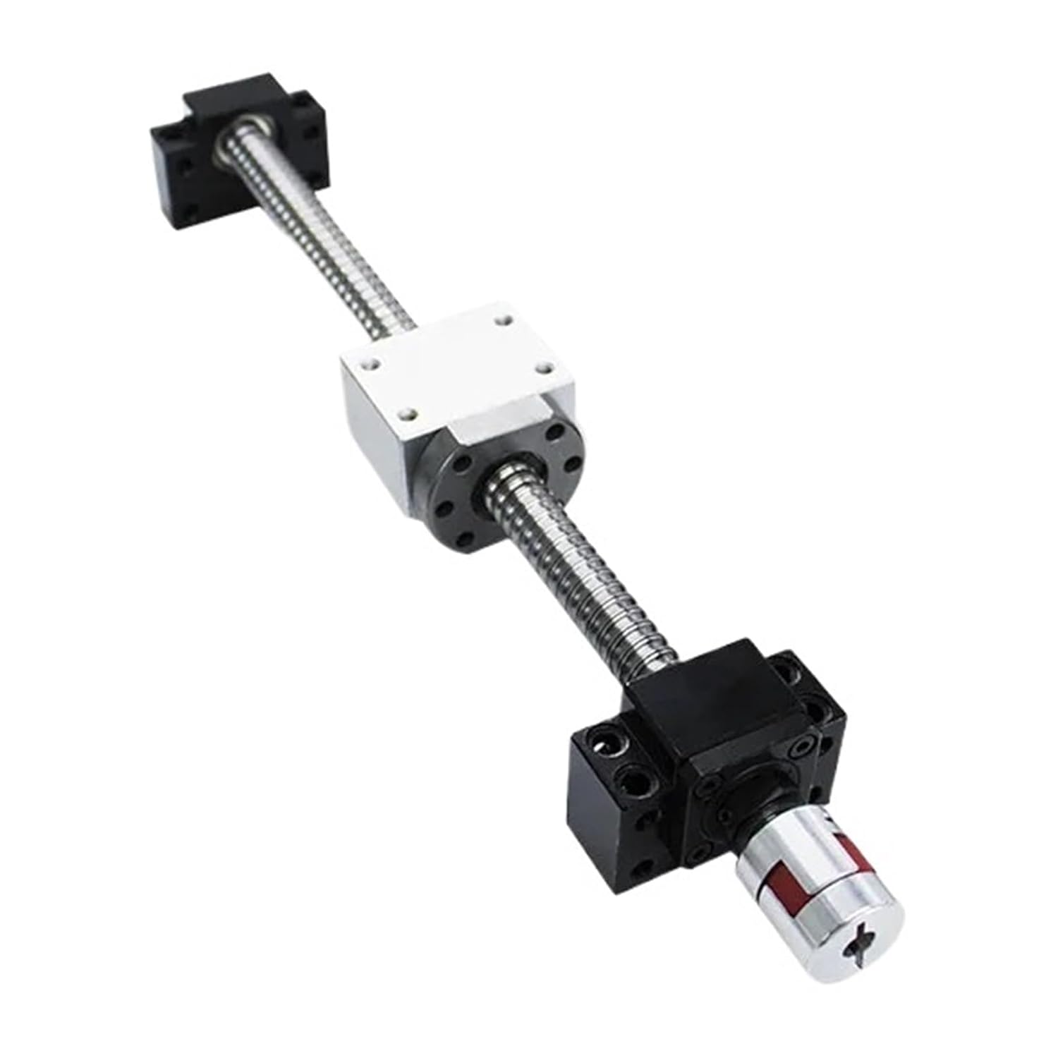 Linear Motion Ball Screw Machine Parts 25mm SFE2525 Large Lead Ball Screw Kit with DSG2525 Nut Housing BKBF20 End Support and Coupling(400mm)