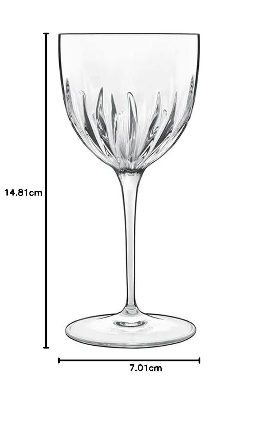 Luigi Bormioli 26939 Copas de Vino, Vidrio, Plateado