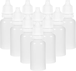 YOKIVE 20 Pcs Dropper Bottle, Empty Plastic Squeezable Dropper, Refillable, Great for Essential Oils, Liquids (White, 15ml)