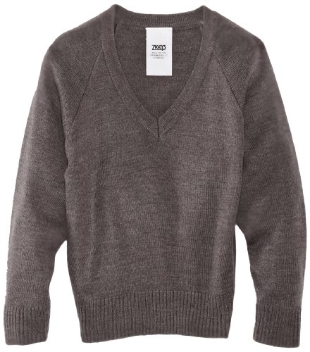 Blue Max Banner - Sudadera de Punto con Cuello de Pico para niño, Talla 44 Inches (Senior) - Talla Inglesa, Color Gris (Mid Grey)