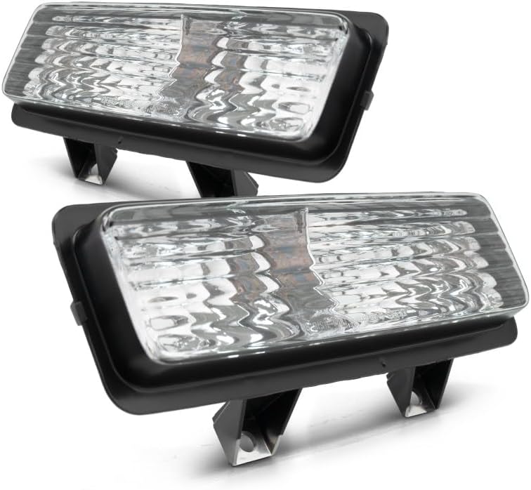 For 1989-1991 Chevy Blazer Pair Park/Signal Lights Driver and Passenger Side Unitw/quad headlamps; park/signal combination GM2520130 GM2521130 - replaces 5975227 5975228