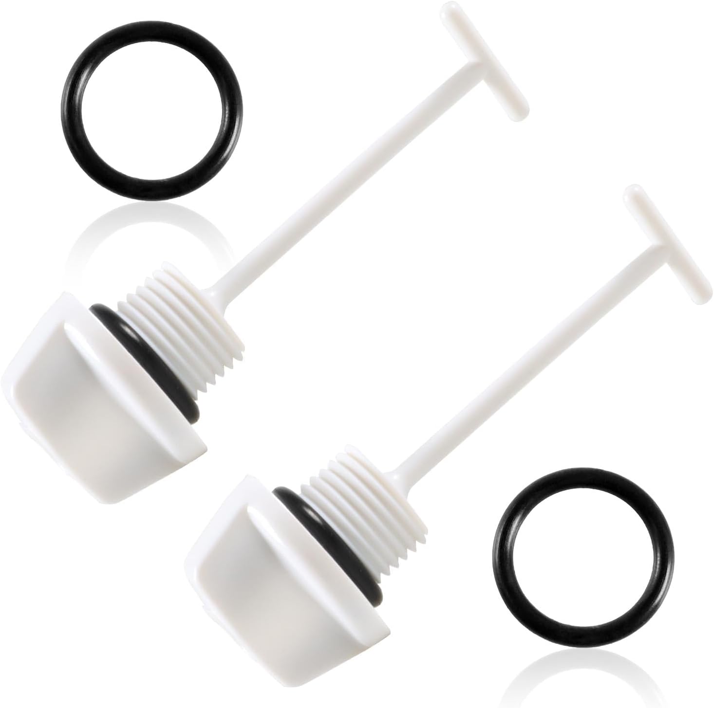 2Pcs White Drain Plug Fit for Kawasaki Ultra Super Sport XI 750 SS ST ZXi STX SX-R Replace#：92066-3783-8U，92066-3744