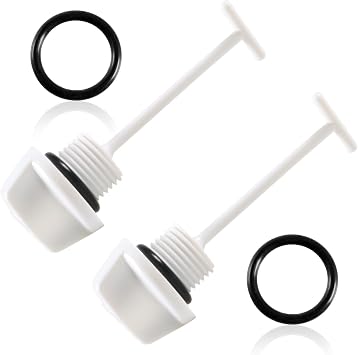 2Pcs White Drain Plug Fit for Kawasaki Ultra Super Sport XI 750 SS ST ZXi STX SX-R Replace#92066-3783-8U,92066-3744