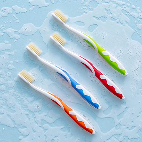 Mouthwatchers - Manual Toothbrushes - Clean Teeth For Adult - 6 Count - Floss Bristle Silver - Invented By Doctor Plotka's #TOP7