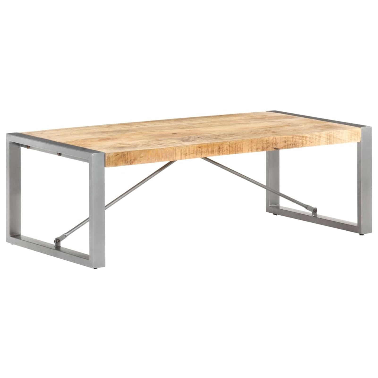 Homgoday Table basse 120 x 60 x 40 cm en bois de manguier brut, table d'appoint, table d'appoint pour salon, salle de réception d'invités, chambre à coucher et mobilier de bureau