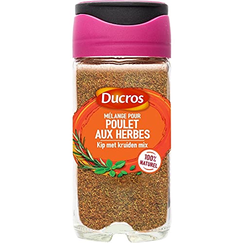 Mélange pour Poulet aux Herbes DUCROS - Pot de 33g pour Sublimer vos Plats - Epices et Condiments pour une Cuisine Savoureuse - Le Lot De 4