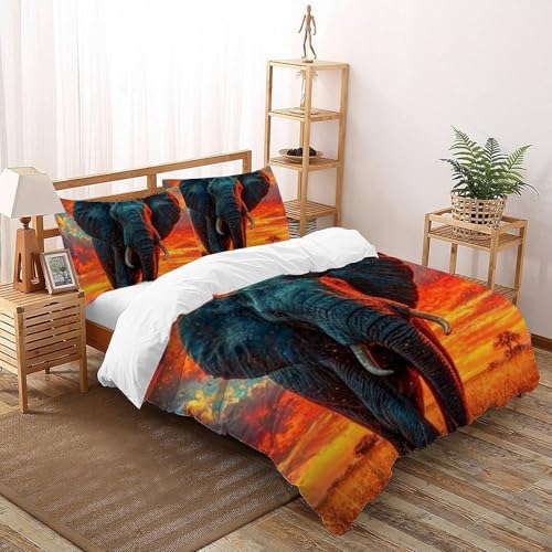 Housse de couette super king éléphant pour une ambiance savane chaleureuse - 2