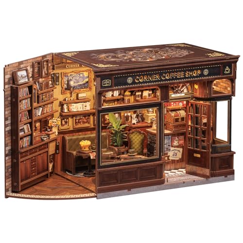 CUTEBEE Book Nook Kit, DIY Miniature Dollhouse Kits for Adult and Teens, 3D Wooden Puzzle, Mini...