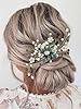 IYOU Peigne à Cheveux de Mariage Perle Peignes Latéraux de Mariage Cristal Vert Pièce de Tête en Forme de Feuille Accessoires pour Cheveux de Mariée Invitée au Bal de fin d'année pour Femmes #3