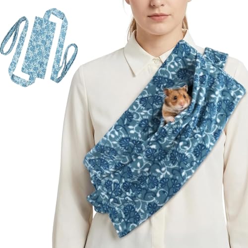 Single Guinea Pig Carrier Guinea Pig Backpack for Small Pets Portable Pet Sling with Breathable Mesh Design for Travel Vet Visits and Outdoor Adventures Blue