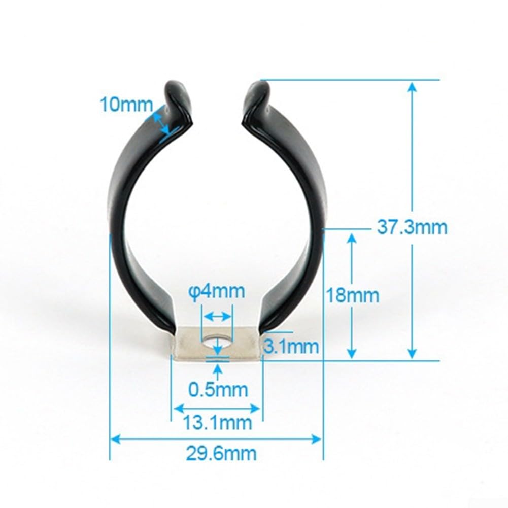 SPORTARC 10Pcs Spring Terry Clips, Heavy Duty Tool Storage Strap, Wall Mounted Tool Spring Terry Clips Storage Hangers - Image 3