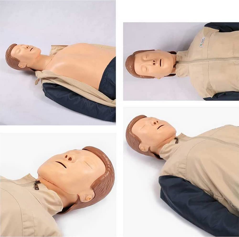 CPR Professionelle Erwachsenen-Trainings-Manikins mit medizinischem Zubehör und Tragetasche für Ärzte, Krankenpflege, medizinische Unterricht, mittlerer Hautton