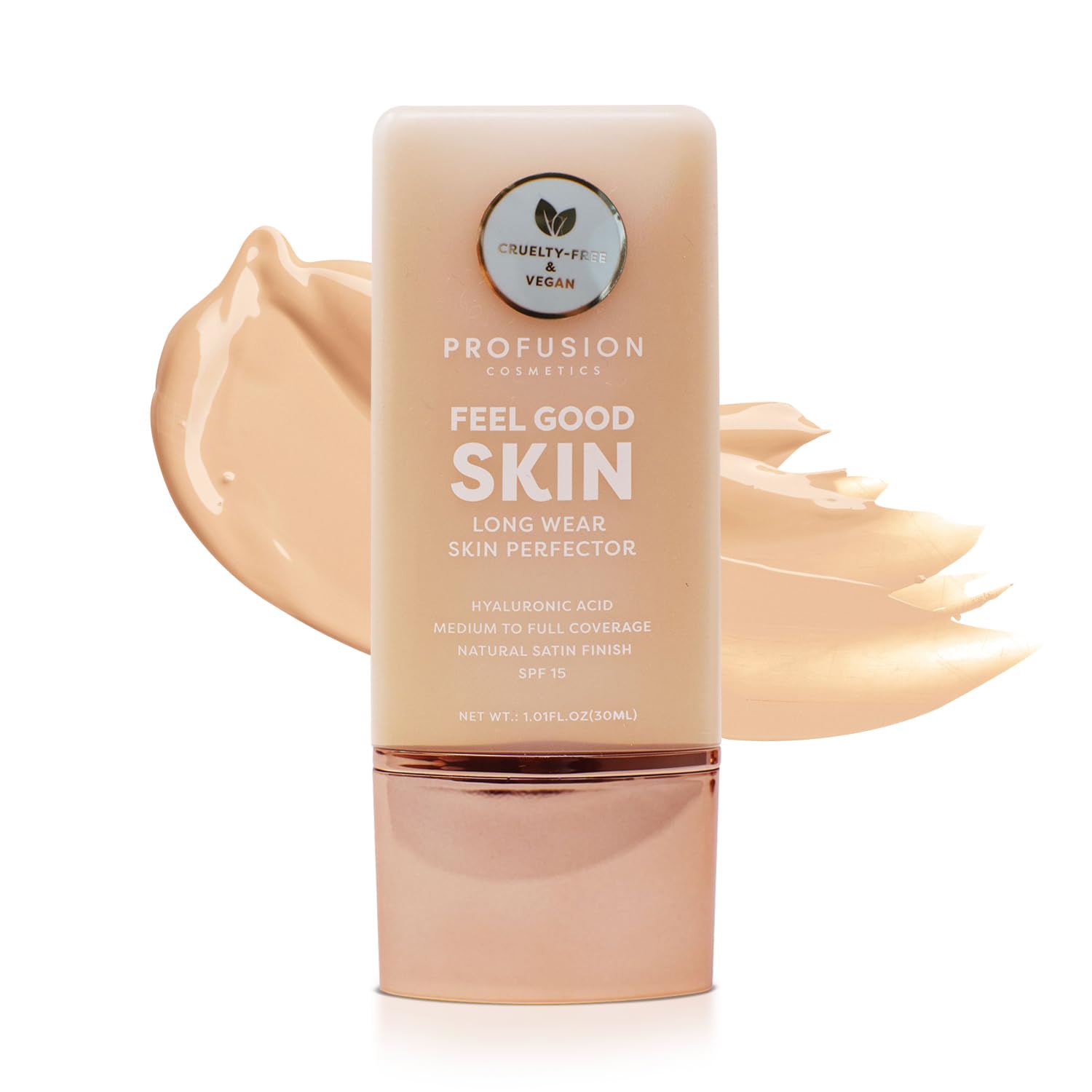 Profusion Cosmetics Lightweight Liquid Foundation for a Flawless and Elegant Radiance, Breathable Makeup that Improves Uneven Skin Tone, Vegan & Cruelty-Free - Fair 1