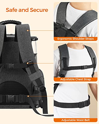 FEANDREA Dog Backpack, Pet Carrier Backpack for Small Dogs, Puppy, Cats, for Traveling, Hiking, Outdoors, Gray… - Image 7