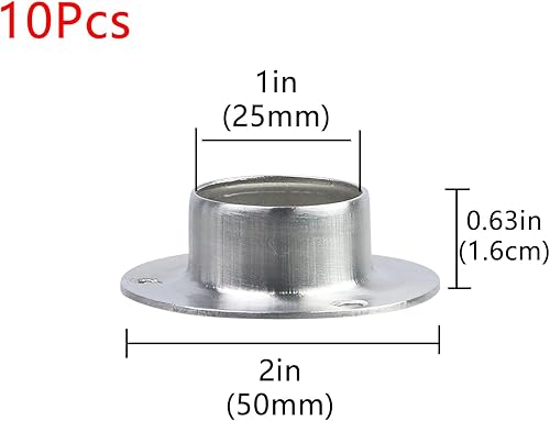 Miniatura 2 de Geesatis Soporte de brida para barra de tubería, soporte de montaje de techo, brida de varilla de acero inoxidable, con tornillos, diámetro de
