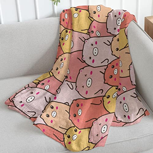 Couverture polaire cochon colorée idéale pour vos soirées cocooning - 6
