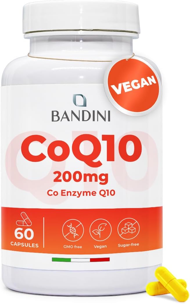 CoQ10 200mg | 60 Vegan Capsules of High-Strength Co Enzyme Q10 (2-Month Supply) | Naturally Fermented & Lab Tested Ubiquinone Q 10 | High Absorption Coenzyme Coq 10 Supplement 100% Pure