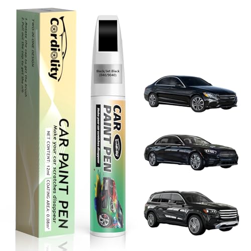Image of 040 /9040 Black /Jet Black Touch Up Paint for Mercedes Benz, Color Accurate Car Paint Scratch Repair Pen, Quick & Easy Fix Automotive Chips and Nicks