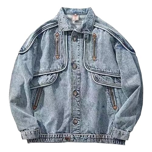 Veste en jean homme coupe loose pour un style casual et des sorties urbaines confortables