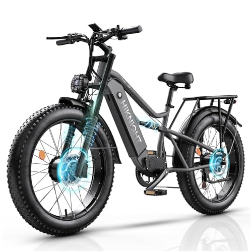 HiKNiGHT Electric Bike for Adult,52V 20Ah Peak 3000W Dual Motor 26