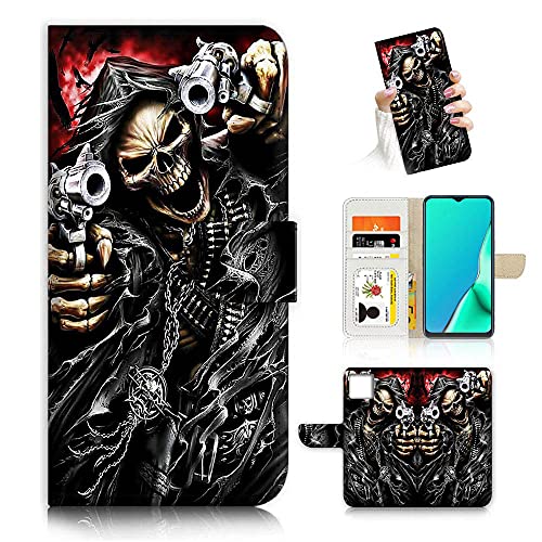 For Iphone 12 Pro Max, Designed Flip Wallet Phone Case Cover, A24316 Horror Skull 24316 #TOP30
