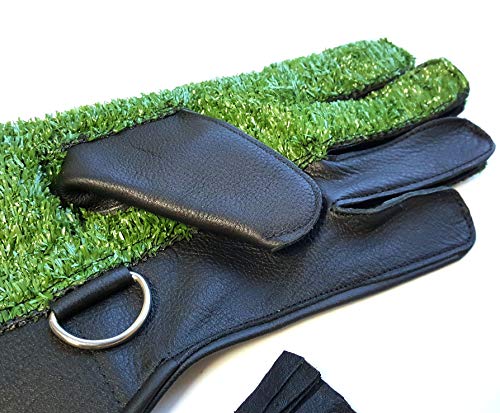 Guantes de piel de vaca con doble capa protectora y césped artificial para garras 3