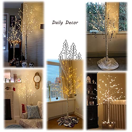 Hairui Lighted Birch Tree Plug In 4Ft 72 Led White Twig Tree With Lights For Christmas Holiday Wedding Room Decorations Indoor Outdoor Use #TOP6