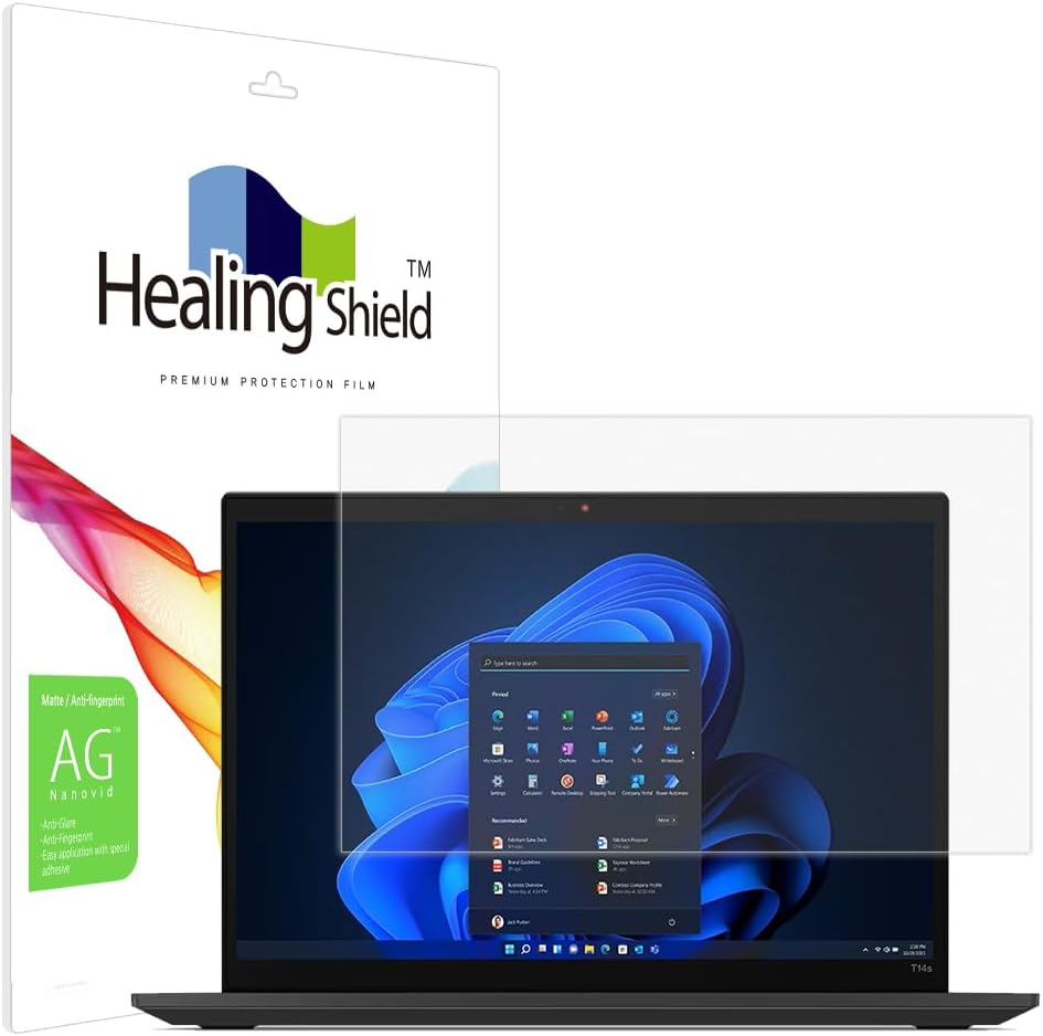 Healingshield   Screen Protector Anti-Fingerprint Anti-Glare Matte Film Compatible with LENOVO ThinkPad T14s GEN4