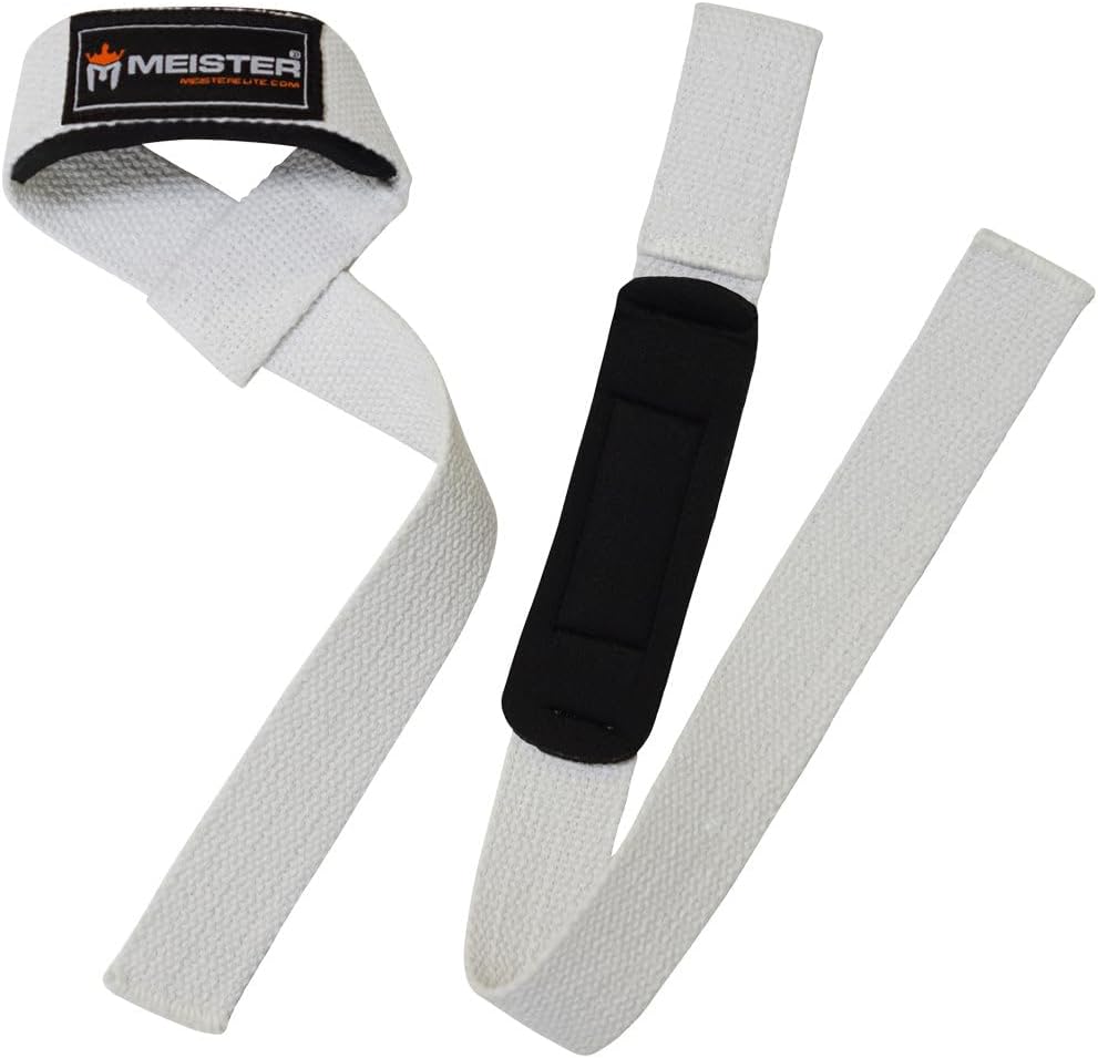 Neoprene-Padded No-Slip Weight Lifting Straps for Grip (Pair)