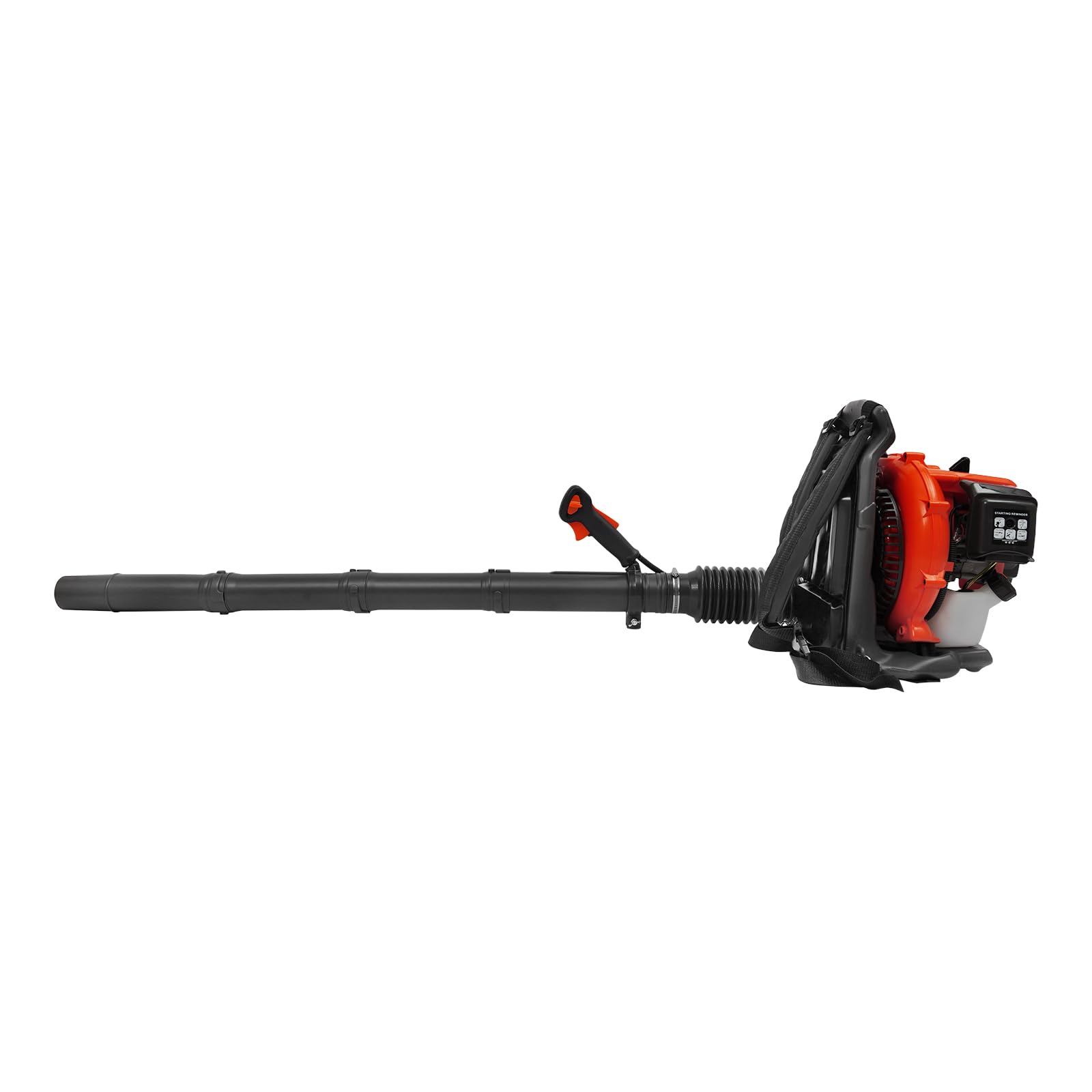 Soffiatore per foglie da 1,25 kW, 42,7 cc, a 2 tempi, a benzina, con spallacci, bottiglia di miscelazione per olio carburante, set di attrezzi, 6800 giri/min, soffiatore per aree innevate