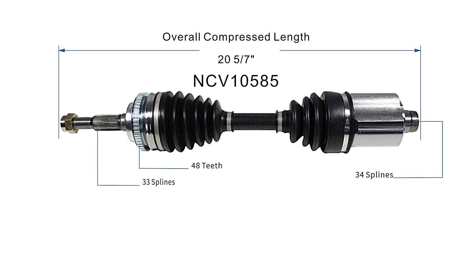 Amazon.com: GSP NCV10585 CV Axle Shaft Assembly - Left or