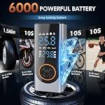 Eleanora Cordless Tyre Inflator Air Compressor 6000 mAh 150PSI 12V DC - Image 5