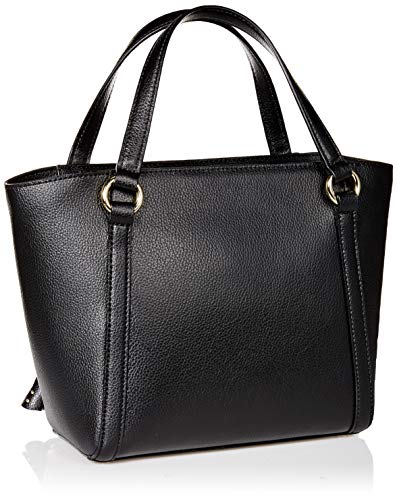 Karl Lagerfeld Paris IRIS Satchel Handbag, Black/Gold