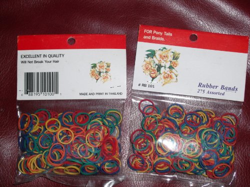 Rubber Bands for Hair, Assorted Colors, 275 pcs