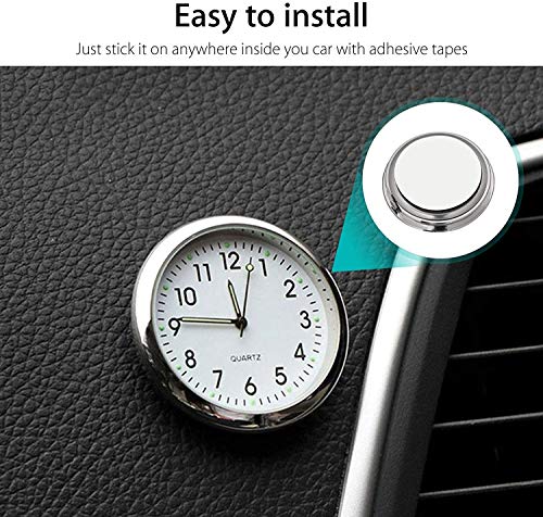 Eeekit Stick On Analog Car Clock, Mini Tiny Small Luminous Car Vent Clocks Watch For Dashboard Boat Bike Home #TOP3