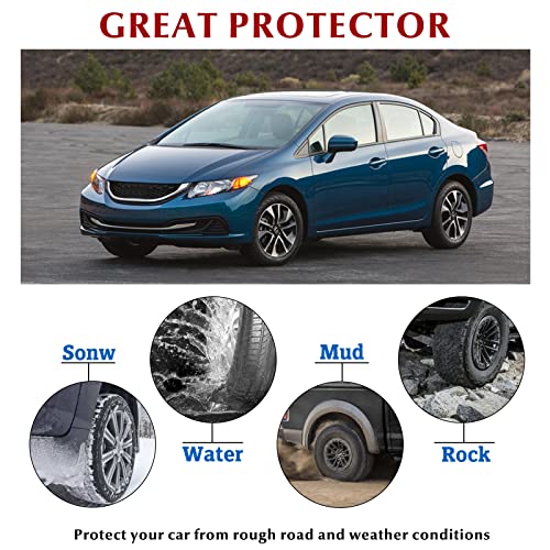 BDFHYK Mud Flaps Splash Guards 4PCS Front & Rear Side Mud Guards Compatible with Honda Civic 2012-2015 Sedan Only, with Fender Flares (Eighth Generation) by BDFHYK - Used condition - Image 2