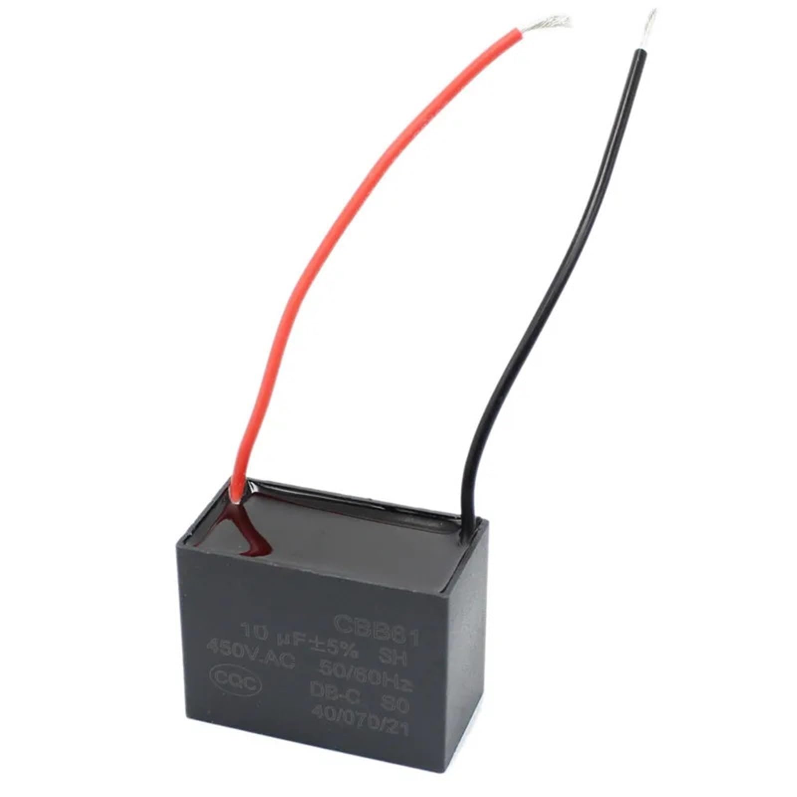 Condensador de ventilador CBB61 0,8 1 1,2 1,5 1,8 2 2,5 3 3,5 4 4,5 5 6 7 8 10 12 15 18 20uF Condensador rectangular de funcionamiento del Motor del ventilador de techo(450V 20uF)
