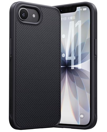 【定番神作・高精度MagSafe対応】CASEKOO iPhone 17e / 16e 用 ケース OISafe 米軍MIL規格 耐衝撃 滑り止め 黄変防止 米軍MIL規格 マット仕上げ マグネット搭載 衝撃吸収 頑丈 ストラップホール付き スマホスタンド付き phone16e 用ケース iphone 17e用 6.1 インチ（すみいろ・ブラック）