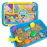 Made By Me Explore + Create Sea Life Sensory Bin, Includes Storage Case, Moldable Sensory Sands, Molds, Shovel, Sensory Toys, Sensory Bins, Sensory Toys for Kids 5-7, Sensory Toys for Toddlers 3-4