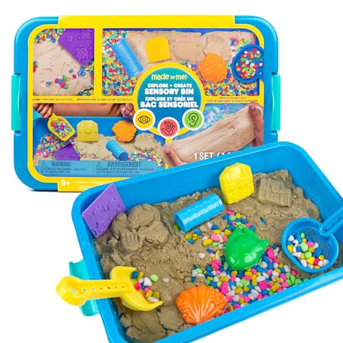 Made By Me Explore and Create Sea Life Sensory Bin, Fun Sensory Toys for Toddlers Ages 3+, All-in-One Tactile Sensory Toys, Learn Through Play Toys with Sensory Bin Tools, Sensory Sand, Sensory Beads by Made By Me - Used condition - CA$18.12