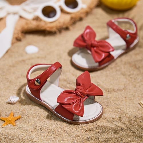 Image of ESTINE Toddler /Little Kid Girls Bow Open Toe Flat Evening Dress Sandals
