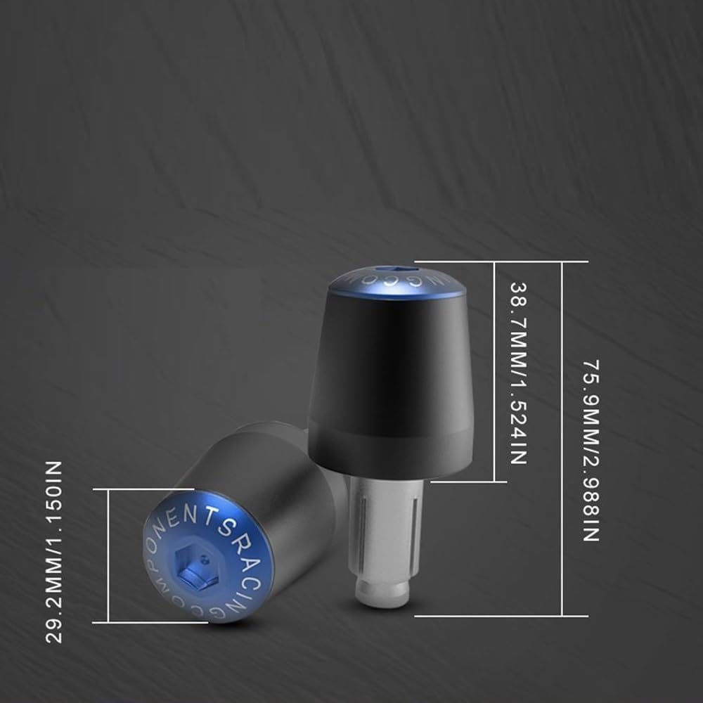 SCUUBE Handlebar Plug for Hon&da CBR900RR CBR 900RR CBR 900 RR 1992-1999 1998 1997 1996 7/8" 22MM Handle Bar Ends Motorcycle Handlebar Grips End Cap Anti Vibration (Color : Sliver)