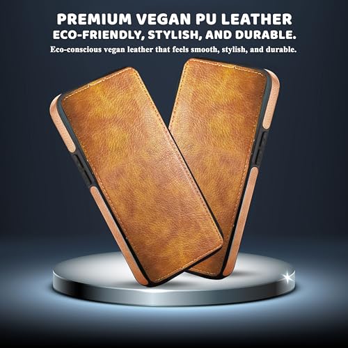 Image of Luxury Leather for OnePlus 13R Back Cover Logo Visible Vintage Ultra Slim Protective Case - Brown