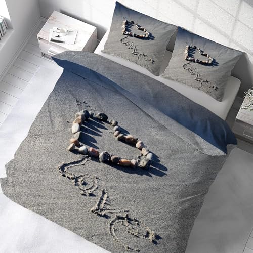 Parure de lit 90x190 housse de couette microfibre douce lit 1 place - 5