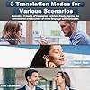 exsulity AI Translator Earbuds Real Time,Support 144 Languages Translation & 5 Translation Modes,3-in-1 HD Sound Translator Earphones with APP Compatible with iOS & Android (Black)